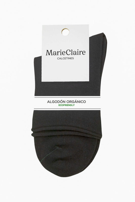 Calcetines de algodón orgánico puño rulito